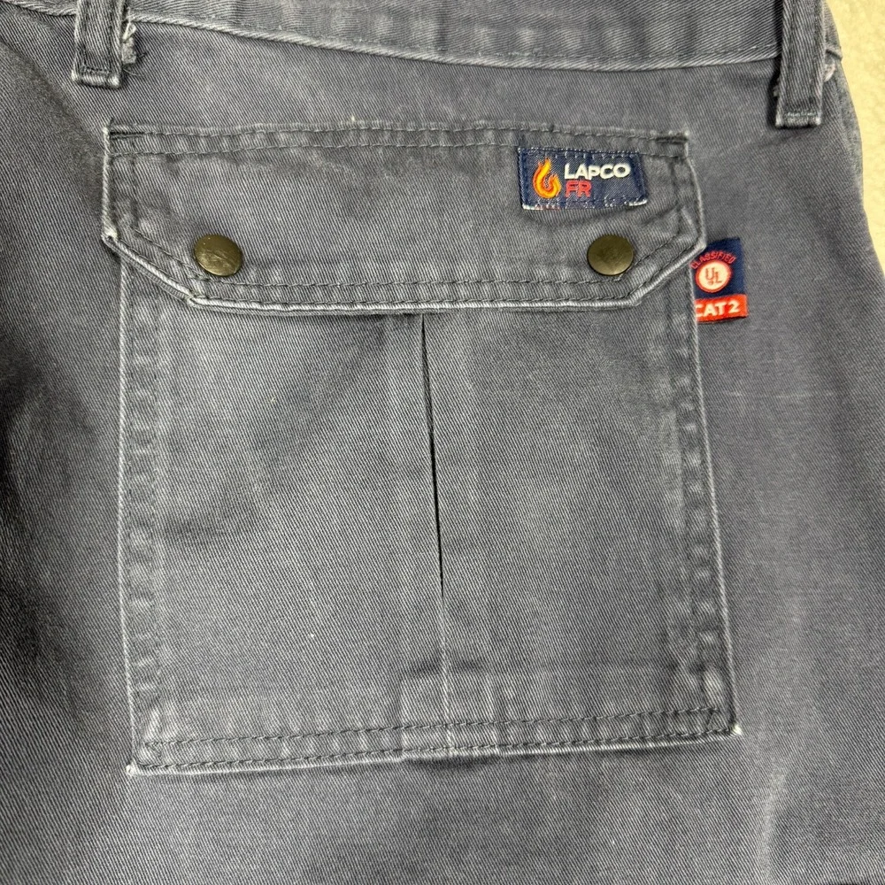 LAPCO FR Cargo Pants Blue Flame‎ Resistant Workwear Moisture Wicking Men's 40x34